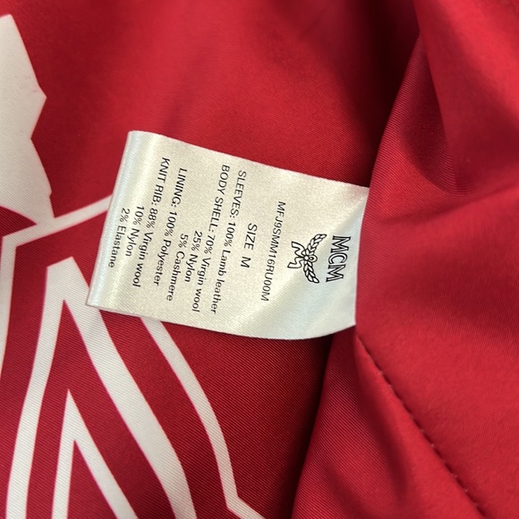 NWOT! Red Mens MCM Varsity Jacket/Vest! Size Medium! - Picture 10 of 11